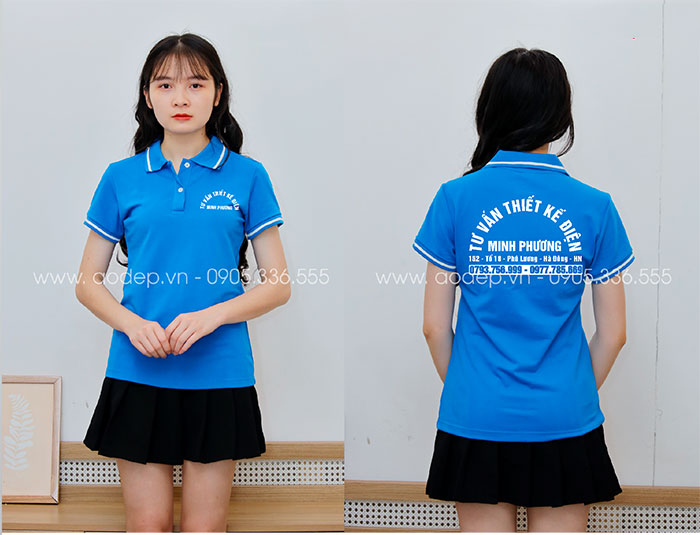 May áo phông Tư vấn thiết kế điện Minh Phương | May ao phong dong phuc